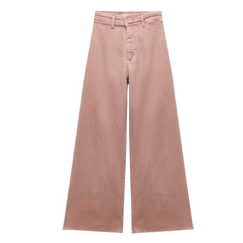 Spring and Summer Nautica Style Straight-leg Silm High Waist Denim