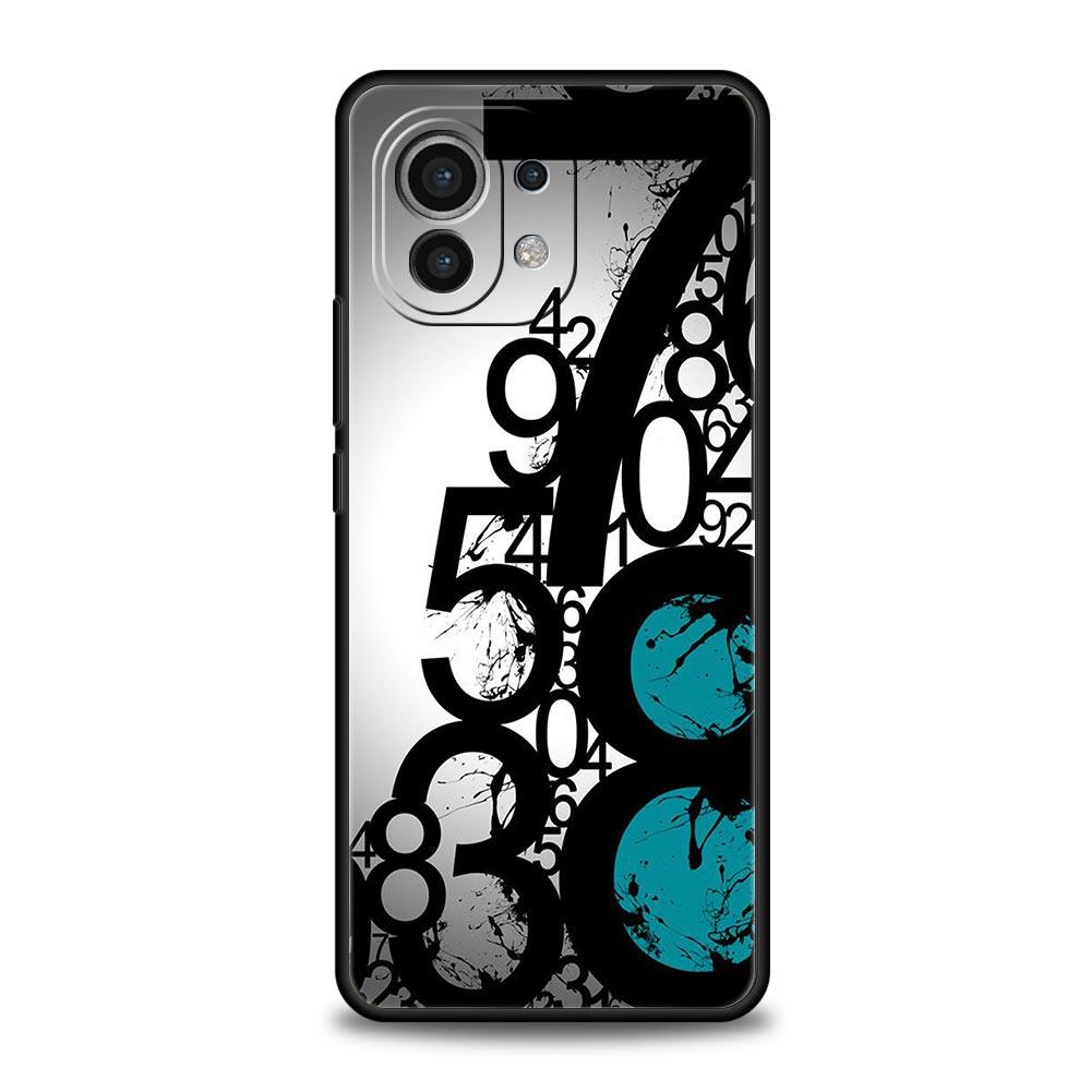 Number Pattern Phone Case Cover for Xiaomi Mi 17 Pro Max 15 14 13 12 11 Ultra 15T 14T 13T 12T 11T Pro Lite Soft TPU Shell Capas