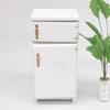 White   Refrigerator Model, 1:12  Ature Kitchen Accessories, Wooden   Furniture for Photography and Display, 5.1 X 2.4 X 2.1 Inch