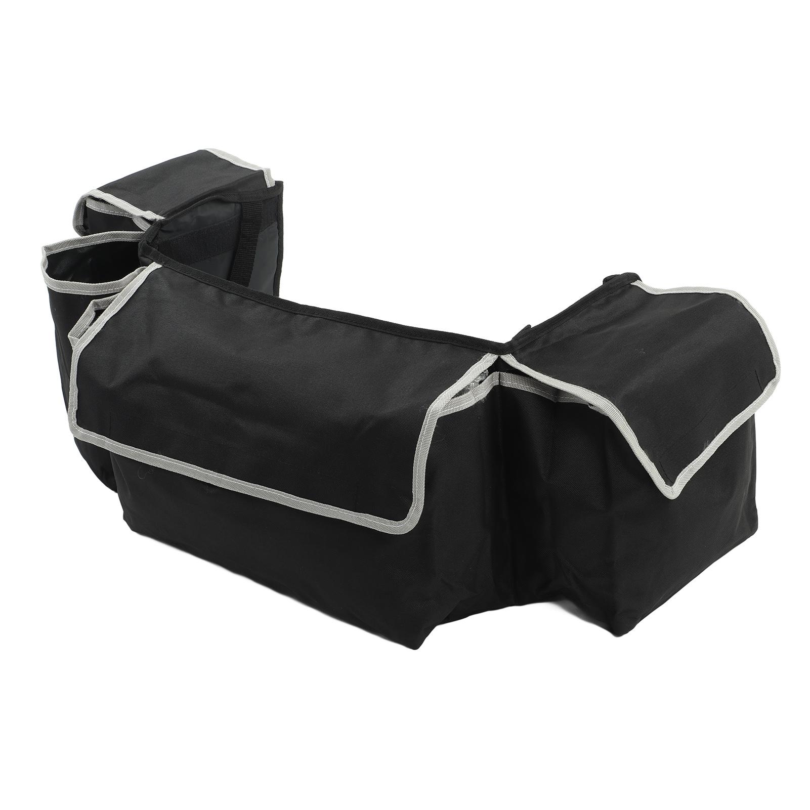 Black Car Trunk Organizer 600D Oxford Cloth Backseat Hanging Organizer Multifunctional Suv Trunk Organizer for Commuting Traveling