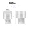 2PCS Universal Mini Car Atmosphere Light Usb Color Gradient Night Light Led Decorative Lamp Car Interior Lighting