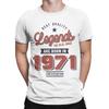 Unisex Unisex Legends 1971 T Shirts 55th Birthday Cotton Clothing Novelty Short Sleeve O Neck Tee Shirt Gift Idea TShirts