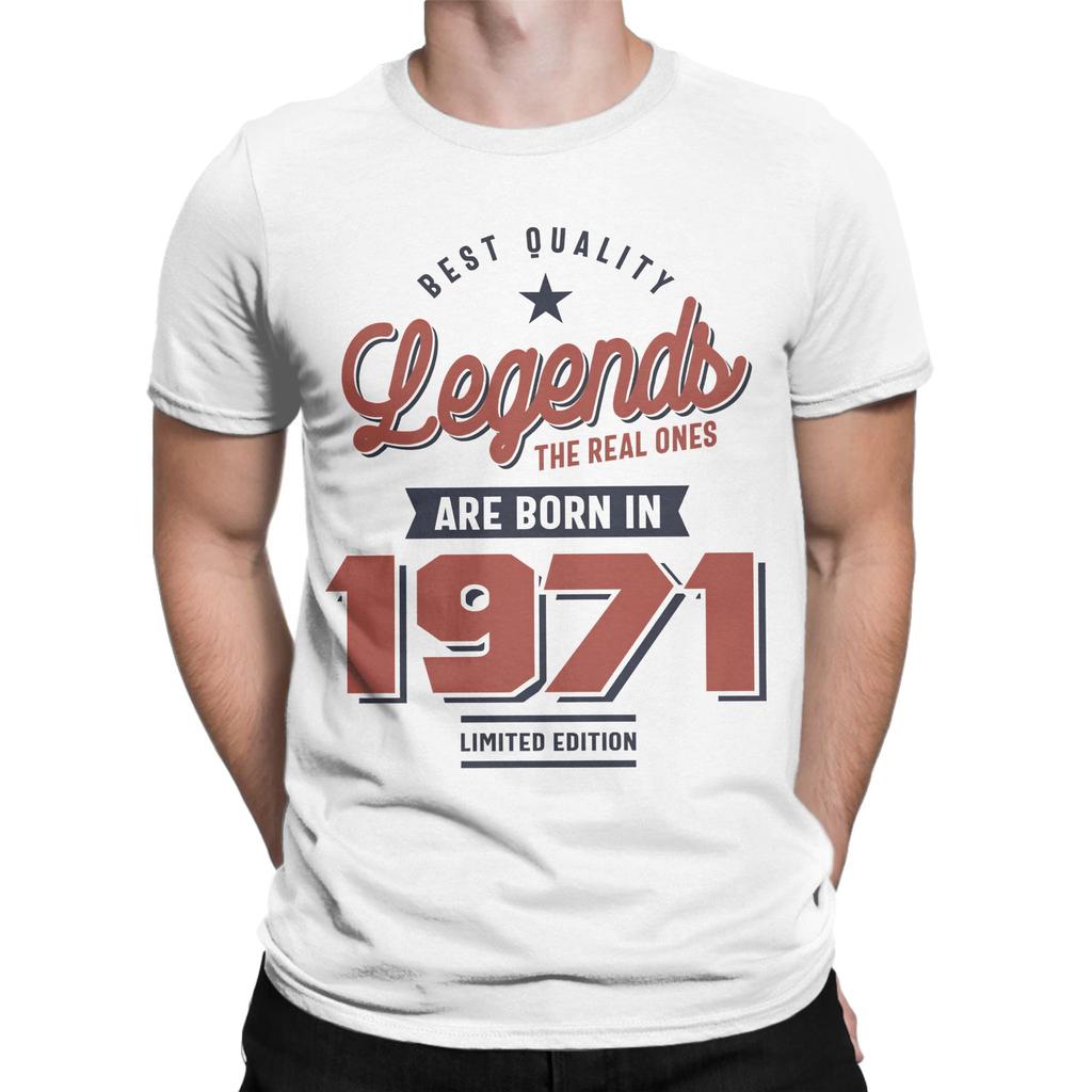 Unisex Unisex Legends 1971 T Shirts 55th Birthday Cotton Clothing Novelty Short Sleeve O Neck Tee Shirt Gift Idea TShirts