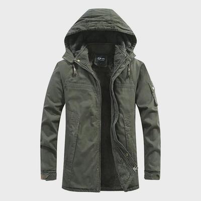 Veste d'hiver mi-longue slim pour homme 2022 - Vêtement de travail tendance, épaissi et jeune
