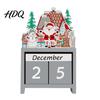 Christmas Countdown Calendar Blocks Desktop Advent with Movable Holiday Home Decor Ornaments Days Until Xmas Ornament for Office Wooden Holidays