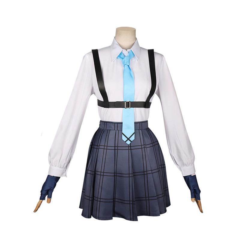 

Blue Archive Takanashi Hoshino Game Cosplay Costume Women Jk School Uniform Sailor Suit Wig Shoes Headwear Halo Halloween Party 3XL 65-70kg бежевый