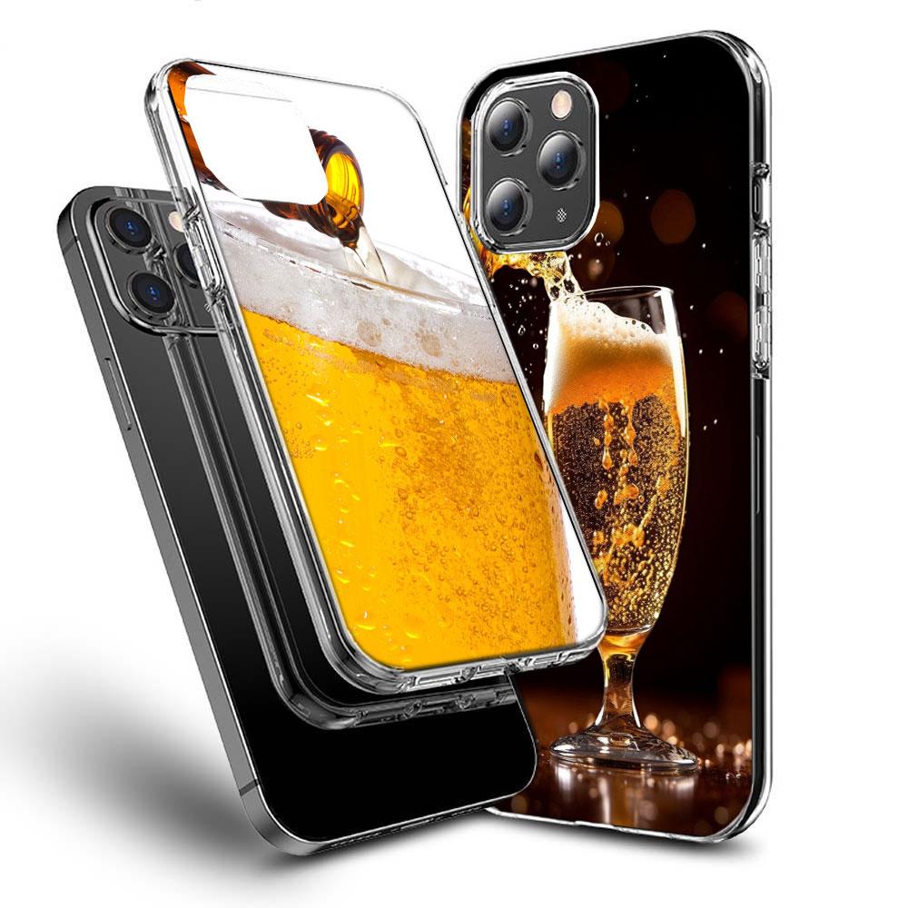 A Fresh Cold Beer Phone Case For Iphone 16E 15 Pro 14 Plus 17E 16 17 Pro Max Air 11 12 13 Mini Shockproof Capa Cute Cover TPU