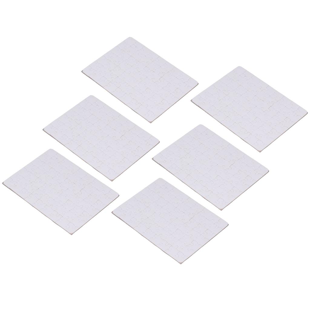 6 Set Blank Puzzles 63pcs 13x18cm White Assembly DIY Sublimation Blanks Puzzles for Life Photo