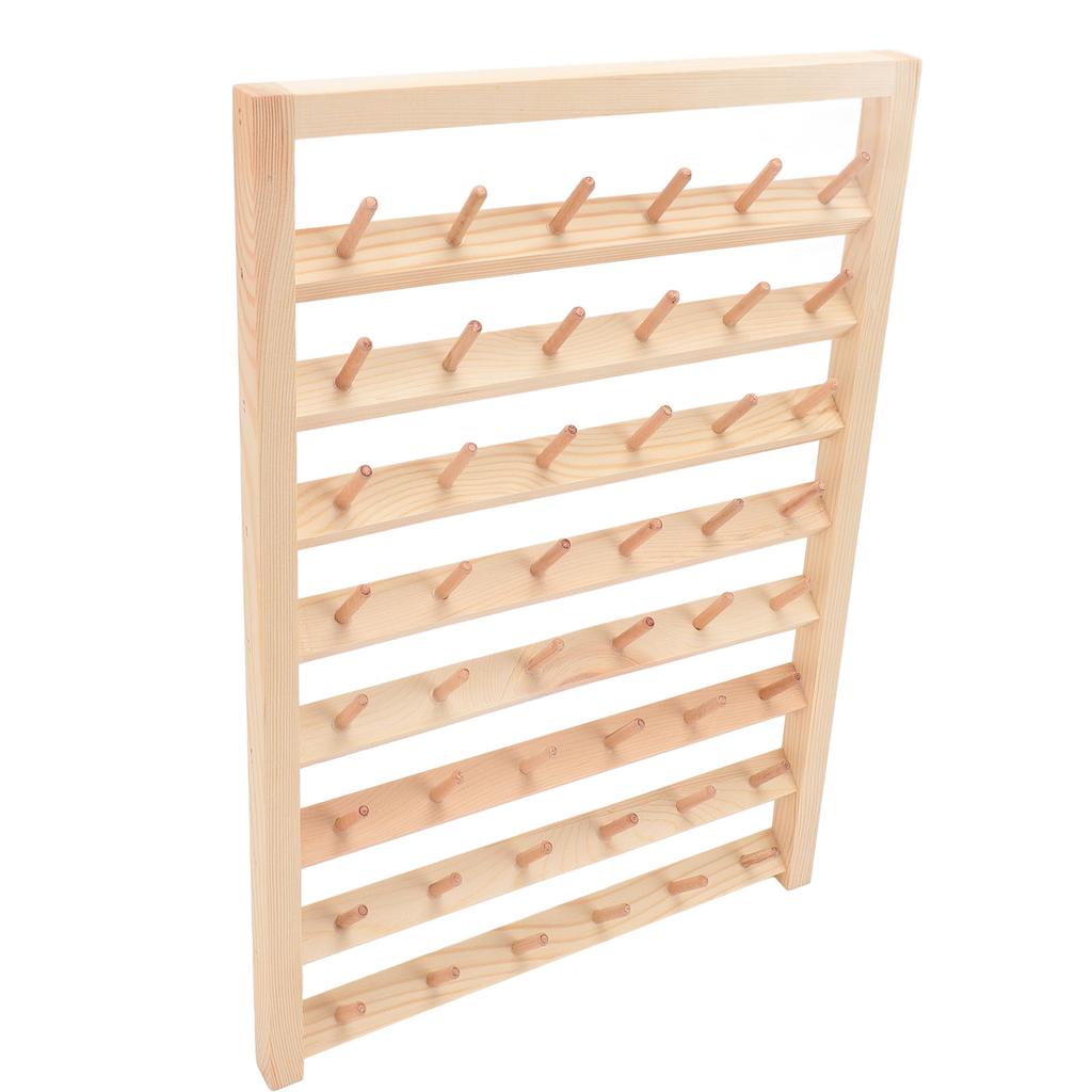 48 Spools Thread Rack Wall Mounted DIY Eco Friendly Embroidery Spool Thread Organizer for Household