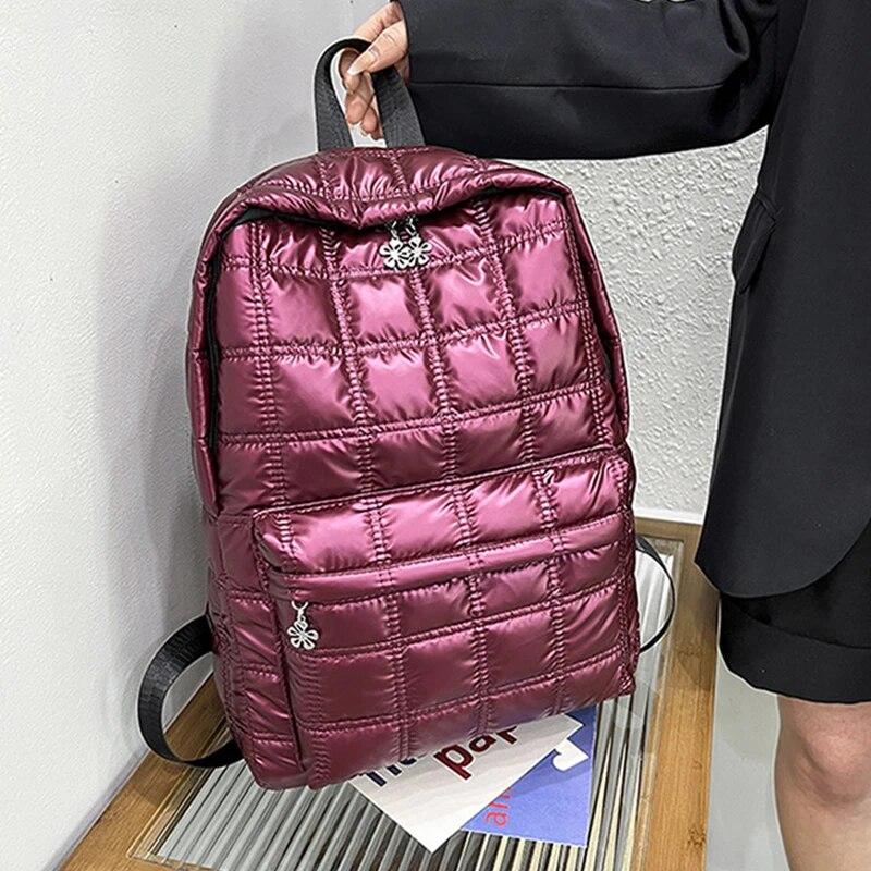 2024 Fashion Backpack Women's New Fashion Space Cotton Large Capacity Travel Backpack