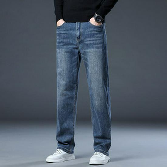 CSMOR LEE Herren Retro Stretch Straight-Leg Jeans - Herbst Locker Geschnittene Vielseitige Hose