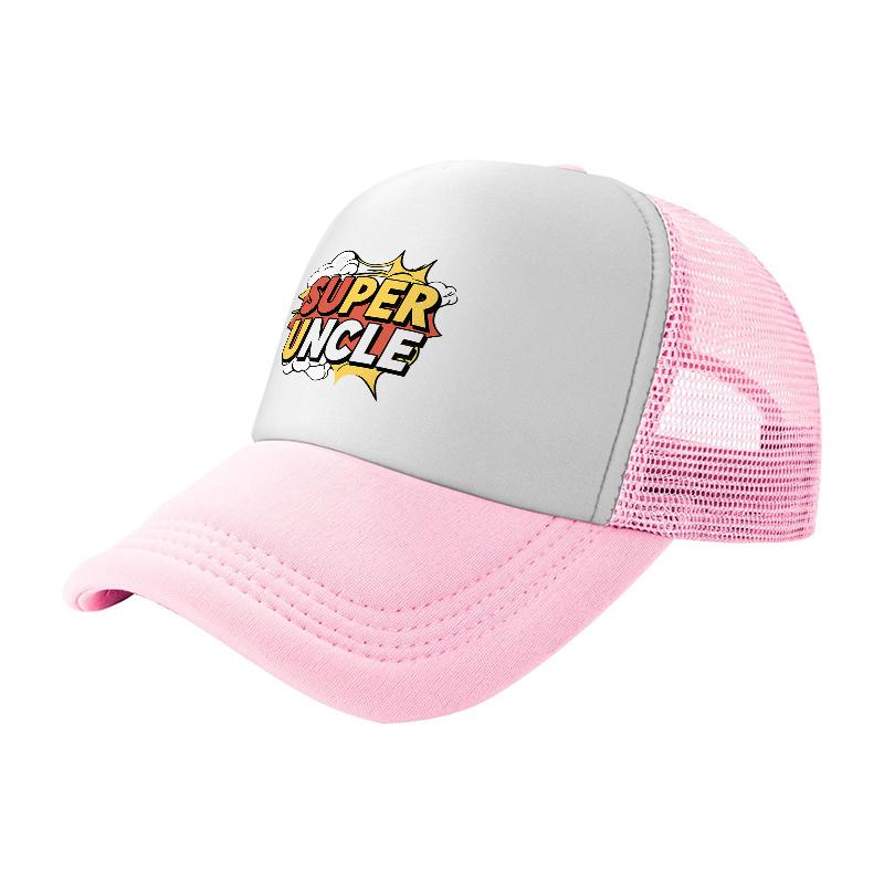 SUPER UNCLE Mesh Trucker Hat Breathable Baseball Cap with Bold Logo Design for Casual Wear and Outdoor Activities