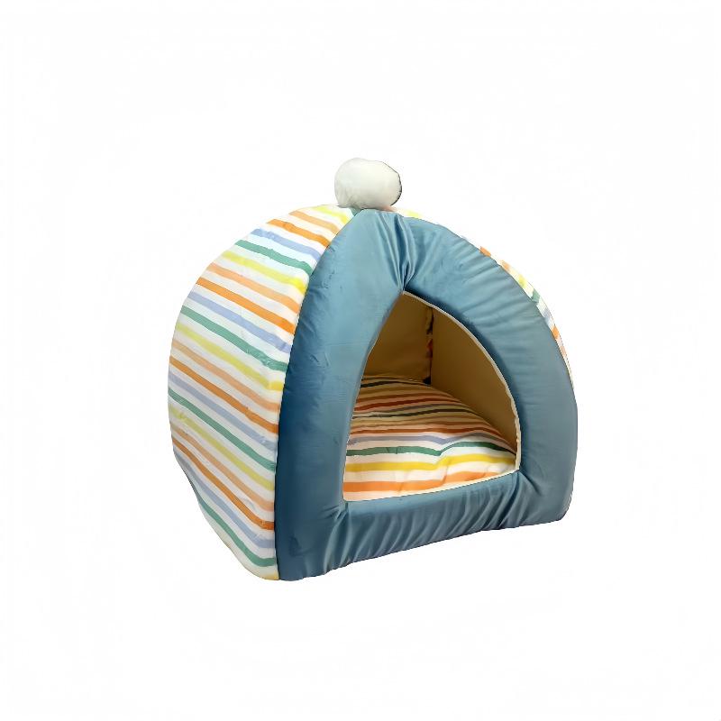 Cozy Mushroom Pet Tent: Warm Semi-Enclosed Indoor Bed for Cats and Dogs