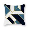 Retro Blue Printed Pillowcase Car Ornaments Office Living Room Sofa Home Pillowcase