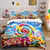 Sweet Candy Wonderland Bliss Bedding Sets Duvet Covers Pillowcases(1* Duvet Cover 2* Pillowcases Without Duvet Insert)