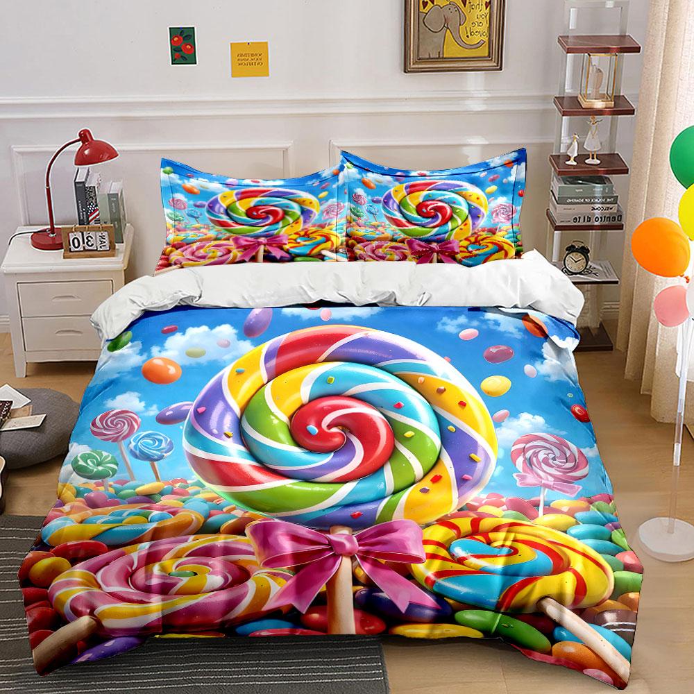 Sweet Candy Wonderland Bliss Bedding sets Duvet covers Pillowcases(1* Duvet Cover 2* Pillowcases without duvet insert)