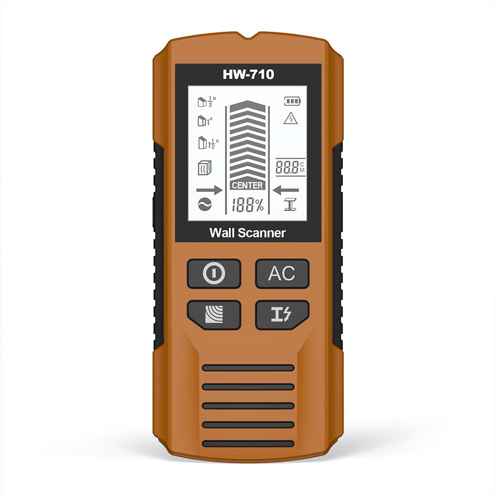 6-in-1 Stud Finder Wall Scanner Green Backlight Electronic Stud Detector for 1-1/2 Inch Drywall Stud Center Detecting