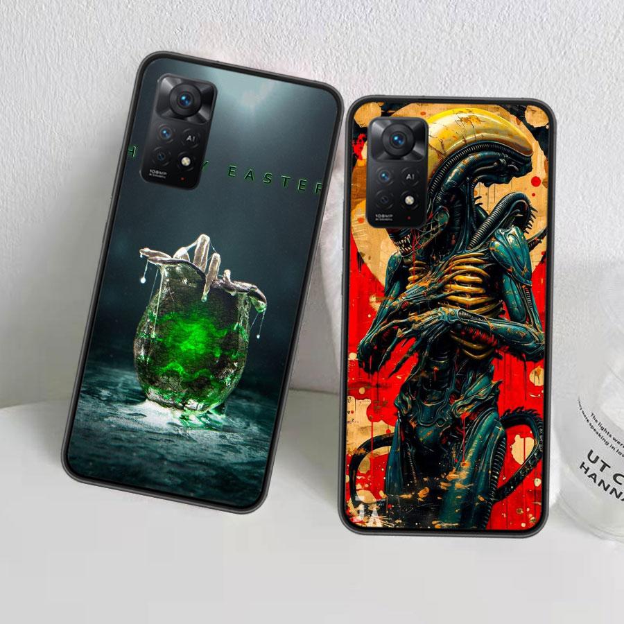 COOL A-Alien Xenomorph Phone Case For Redmi 13C 14C Note 13 14 Pro 5G Plus 12 12C 10 10A 10C 9 9A 9C 9T 8 8A K70 Pro Xiaomi Cove