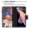 Für Xiaomi Redmi Note 11 Pro / 11 Pro+ Buntes Zeichenmuster Reißverschluss Leder Handyhülle