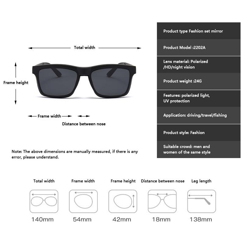 TR90 Eyeglasses Frame with 5 Clip On Sunglasses for Men Rectangle Optical Glasses Leisure Eyewear Design 2266
