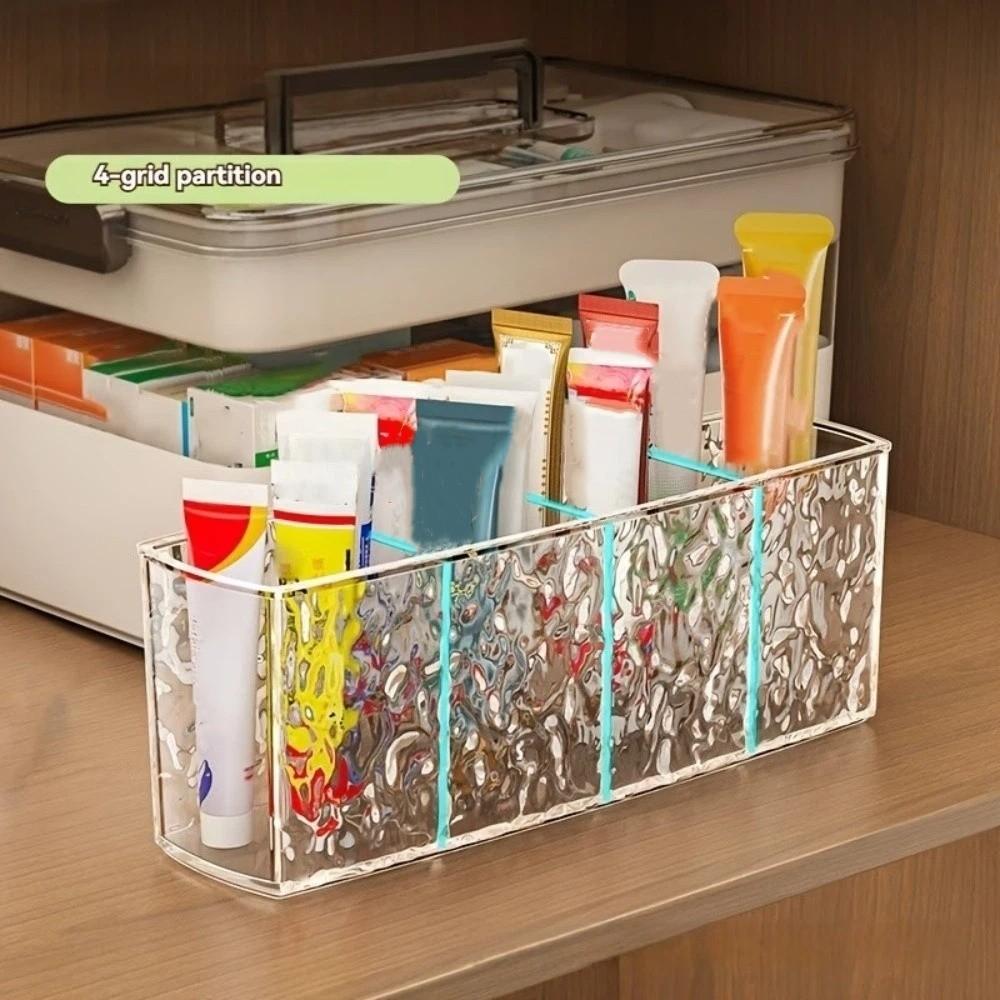 Multi Functional Makeup Brush Storage Tube Transparent Divided Storage Pen Holder Living Room