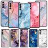 Phone Case For Samsung Galaxy S24 S23 Ultra S22 S21 S20 FE 5G S10 S10E S9 Plus S8 Soft Silicone Black Cover Marble