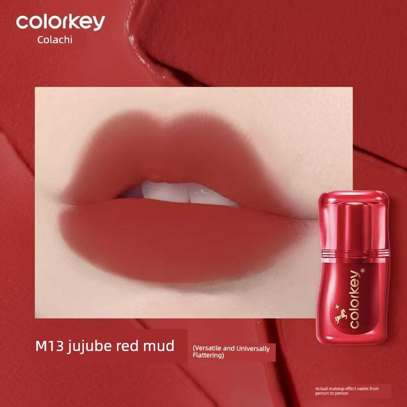 [Year of the Horse Limited Edition] Colorkey Matte Lip Mud Lipstick, Brightening Effect, Long-Lasting, Non-Drying for Autumn and Winter