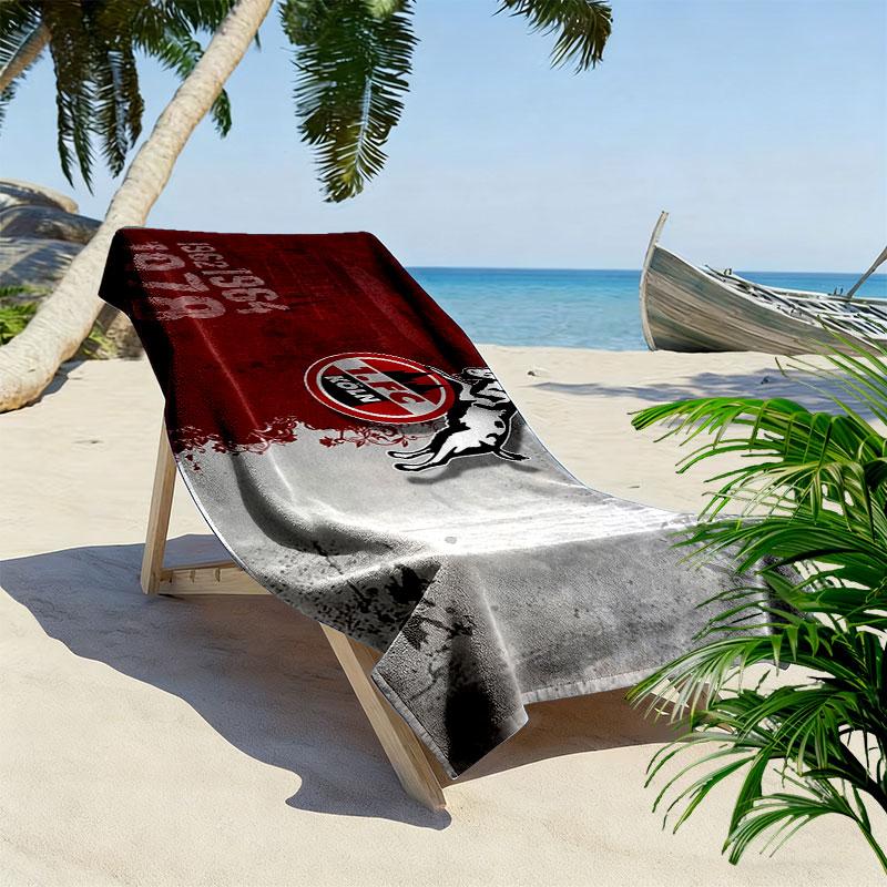 Asciugamano da Spiaggia Stampato Köln FC, Grande Morbido Asciugatura Rapida per Spiaggia Campeggio Nuoto