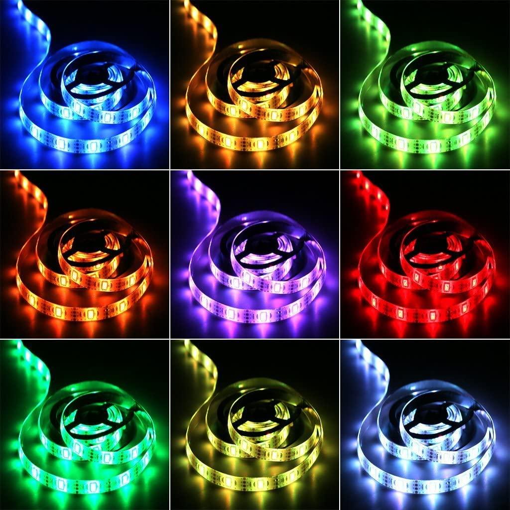 Led Strip Lights 6.56ft for 40-60in TV USB Backlight Kit with Remote 16 Color 5050 Bias HDTV