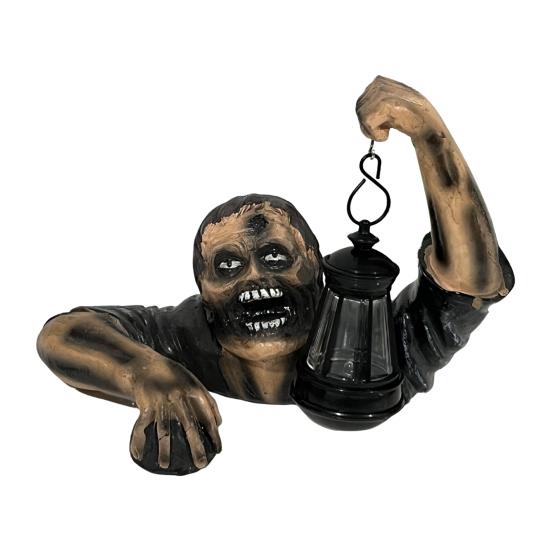 

Хэллоуин Зомби Фонарь Украшение Смола Жуткая Фигурка Зомби Статуя Скульптура Для Дома Улицы A