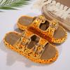 New Double Buckle Shoes Women's Casual Outer Wear Home Summer Cool Slippers European and American Large Size Rhinestone Platform Slippers