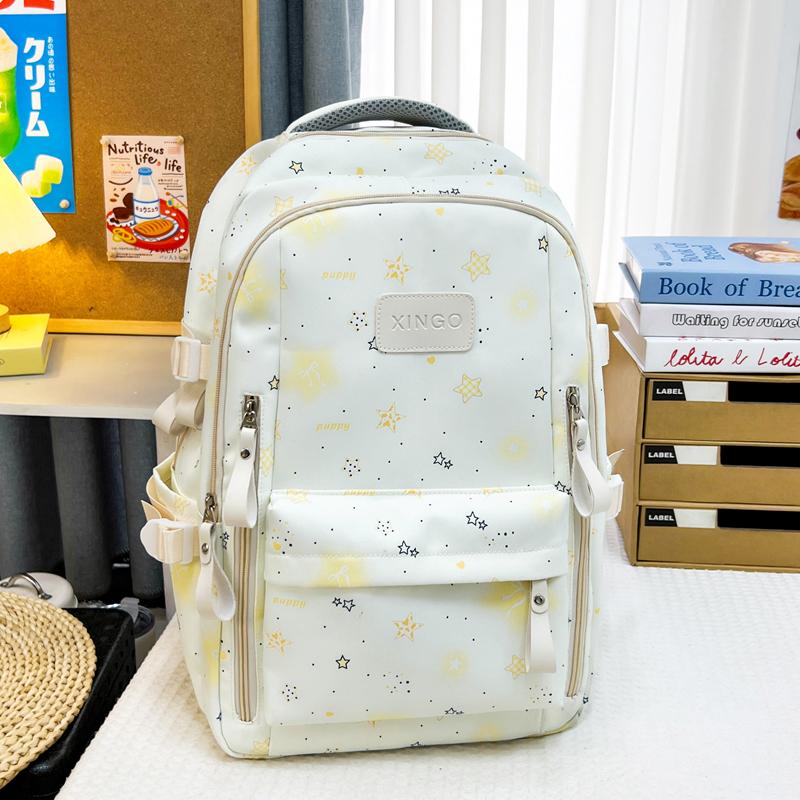 Women's Backpack Student Schoolbag Junior High School High School Large Capacity Star Backpack