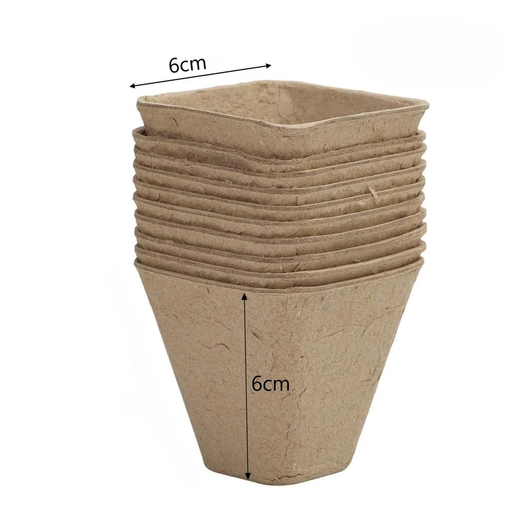 5-20 Pcs 6cm Garden Round Peat Pots Plant Seedling Starters Cups Nursery Herb Seed Tray Planting Tools Eco-friendly Biodegradable