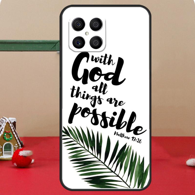 Bible Qutoes Verse Belief God Jesus Case For Honor Magic 8 7 6 Pro Honor 200 400 70 90 Lite X8c X8b X9a X9b X9c X9d Win RT Coque