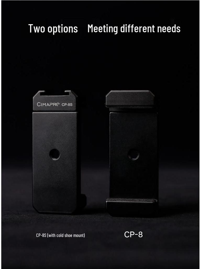 Desktop Photography Tripod Stand with Clip and Cold Shoe Mount for Smartphones