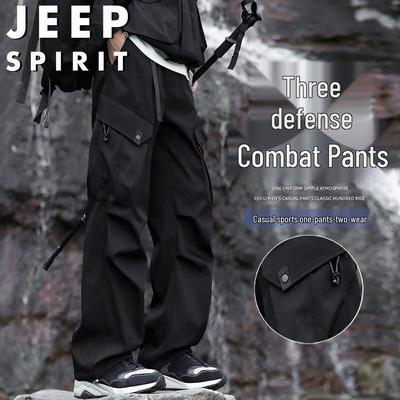JEEP SPIRIT Men's Windproof Water-Resistant Outdoor Cargo Pants