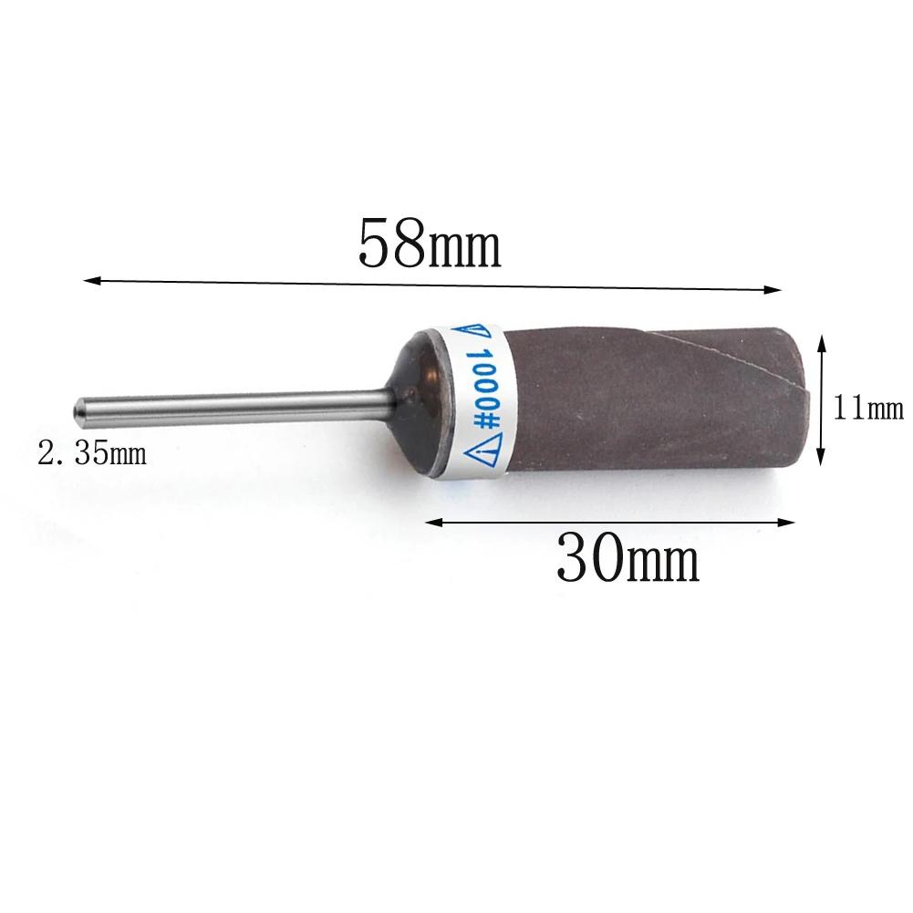 5pcs Sandpaper Stick Grinding Head P800-P2000 Sanding Paper Rod Grinding Head For Mirror Polishing Metal Wood Jwellery