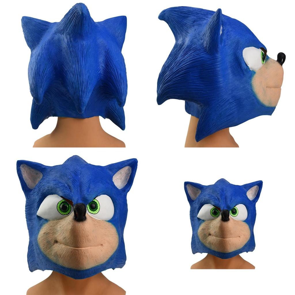Sonic the Hedgehog Maske Realistisch und Atmungsaktiv Halloween Party Requisite