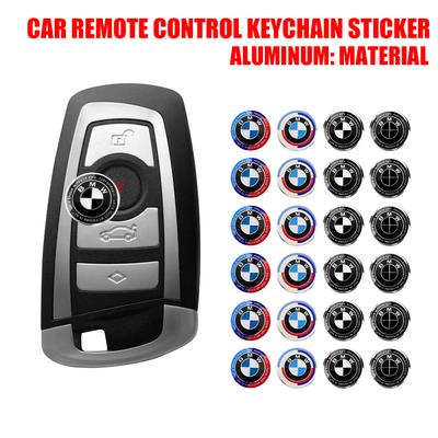 11/14MM 3D Aluminum Car Key Shell Stickers Auto Key Remote Fob Decal For BMW M Performance M1 M2 F32 F30 F20 E90 F30 F87 E46 E60