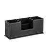 CMAOS Leather Double Pen Holder & Desktop Organizer