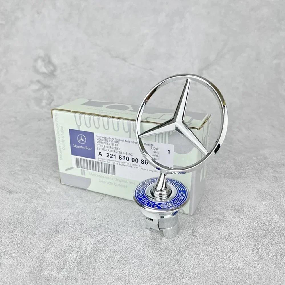 

C200 E200 For Mercedes Benz 1PCs 44mm 3D Zinc Alloy Car Front Hood Emblem Bonnet Label Badge for Mercedes Benz W204 W210 W220 W2