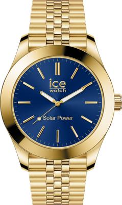 Authorized Distributor Ice Watch Solar Watch 023798 Gold Blue Medium Solar Charging Second Hand Waterproof Men's [ICE Steel]