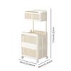 Movable Laundry Cart Lightweight Storage Trolley for Bathroom Office Kitchen Separated Dirty Clothes Organizer Laundry Cart