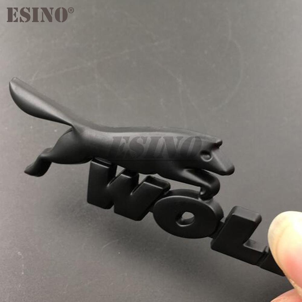 Lczbn5 3D Wolf Racing Car Trunk Zinc Alloy Emblem Rear Body Tailgate Accessories Adhesive Styling Badge for Ford Focus ST Mustang GT
