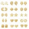Love Flower Pleated Stainless Steel Earrings, Retro Light Luxury High-End Bow Simple Stud Earrings