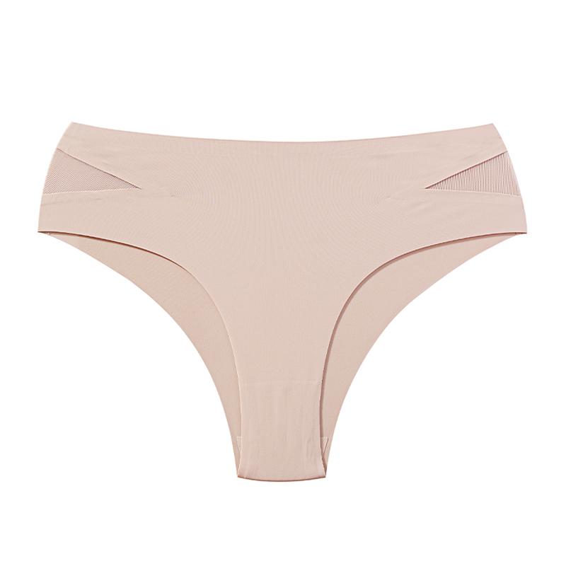 

CINOON Sexy No trace Panties for Women Ice Silk Low Waist Underwear Comfort One Piece Lingerie Underpant Female Intimates XL