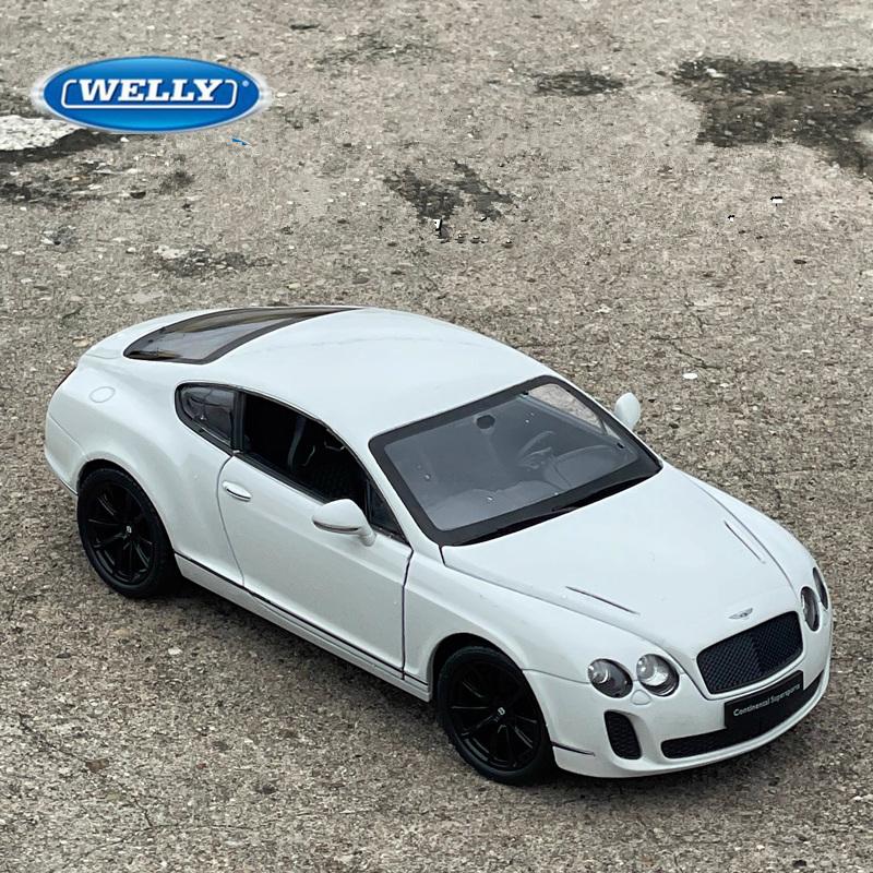 Welly 1/24 Bentley Continental Supersports Alloy Car Model Diecasts Metal Toy Vehicles Car Model Simulation Collection Kids Gift