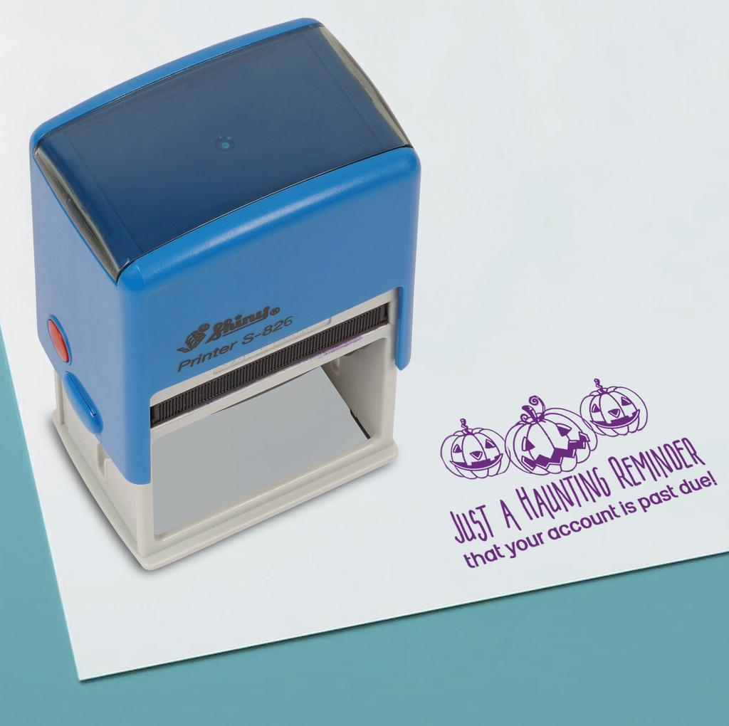 Printtoo Haunting Reminder Self Inking Rubber Stamp Pre,Inked Office Stamp, Home Office Business Stationery, 41 x 24 mm,