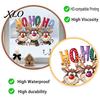 Static Glass Decals Christmas Cling Window Stickers, Cartoon Reindeer HOHOHO Art Decals, Reusable Film Festive Holiday Decor for Home Windows Balcony