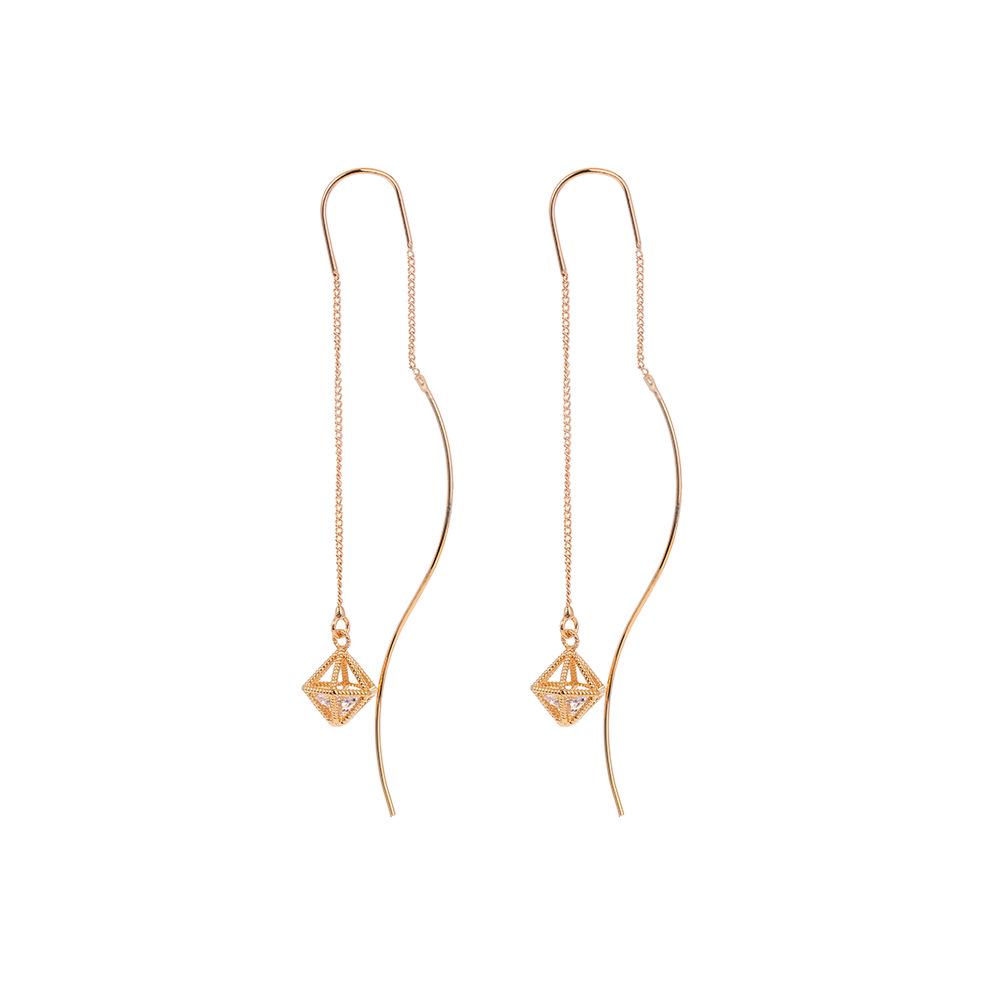French Tassel Fairy Zircon Earrings - Elegant Square Cut Trendy Jewelry